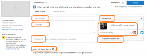 Youtube Video Yükleme Temel Bilgiler