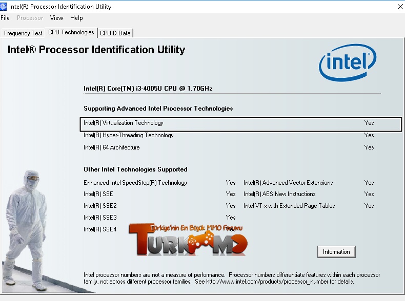 Intel processor identification utility. Intel processor identification utility