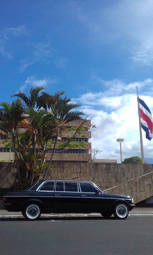 COSTA RICA GOVERNMENT BUILDING FLAG LIMOUSINE