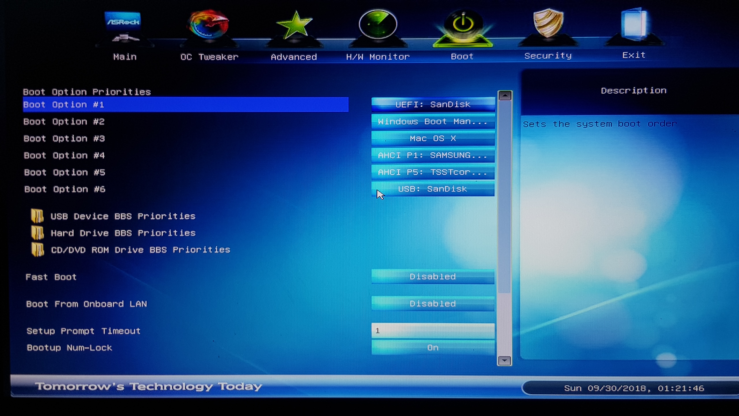 Setup prompt