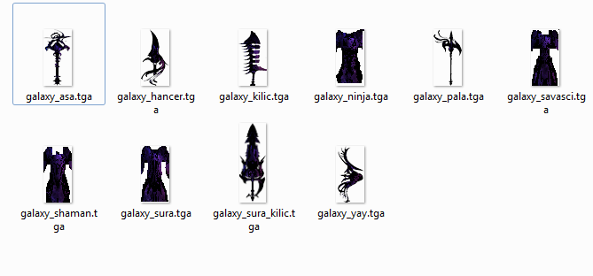 Metin2 Full Set - Blue Ruh - Galaxy Wing, Armor and Weapon Set 1.0 preview