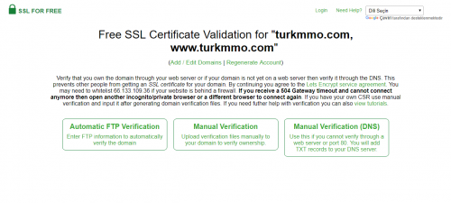 SSL Hazır