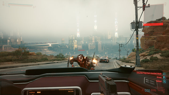 Uzun pençelerle donanmış robotik katillerden biri arabanın kaputuna atlayacak - Cyberpunk 2077: Zaman İçin Oynama - izlenecek yol - 2. Perde - Cyberpunk 2077 Rehberi