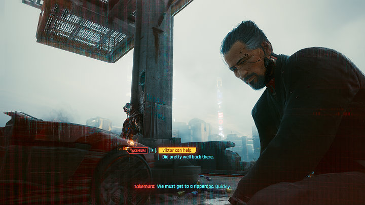 Takemura tanıdığınız bir doktor hakkında soru sorduğunda, Viktor'un size kesinlikle yardım edeceğini söyleyin - Cyberpunk 2077: Oyun Oynama - İlerleme - 2. Perde - Cyberpunk 2077 Rehberi