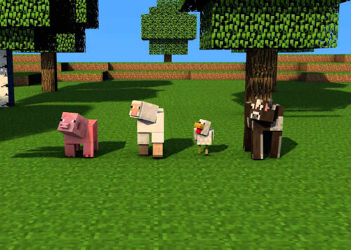 minecraft farm animals cow pig chicken sheep 121416 jpg