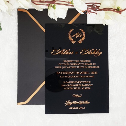 Handmade clear acrylic wedding invitations from YWI are available in clear Acrylic, frosted look with various colours such as golden, silver, etc. Order today for fast shipping!

Read More: https://www.yourweddinginvitation.com/collections/acrylic-wedding-invitations