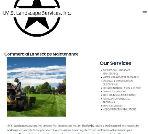 I.M.S. Landscape Services, Inc. offer Commercial landscaping services in Houston. There are is so much to be gained from applying  to boost the excellence of your property.

http://www.imslandscapeservices.com/landscape-construction-design-build/