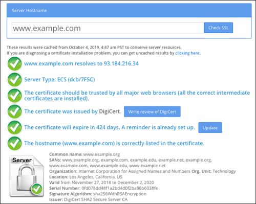 hc import troubleshooting 5xx errors sslshopper output