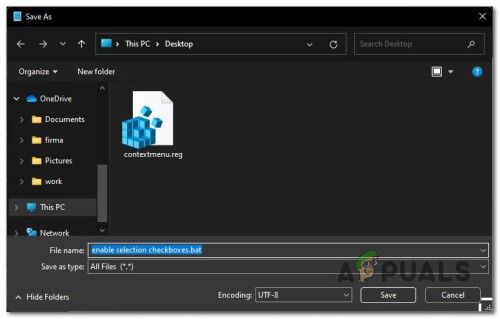 enable the selection checkboxes