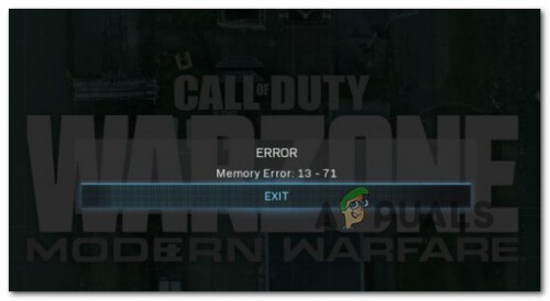 memory error 13 71 call of duty