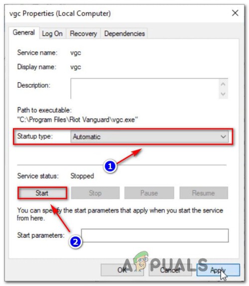 accesing the startup parameters