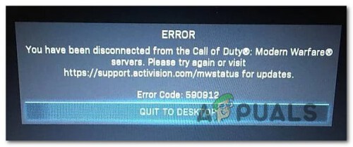 modern warfare error code 590912