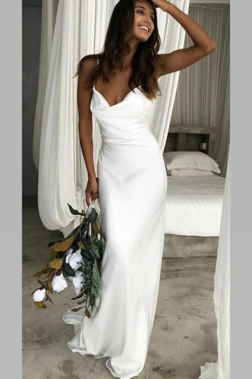 Price is only $241.00
Dress link:https://rjerdress.com/products/elegant-mermaid-cowl-neckline-white-simple-wedding-dresses-spaghetti-straps-bridal-dress