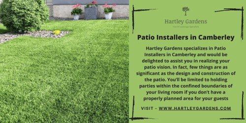 We are skilled and experienced Patio Installers in Camberley. A patio is a great addition to any house, but finding the appropriate contractor can be difficult. While there are many contractors to choose from, you must choose one that provides the proper mix of products, service, and quality. Here, we provide you with the best patio installation services in Camberley at very reasonable prices. Visit - https://hartleygardens.com/camberley/