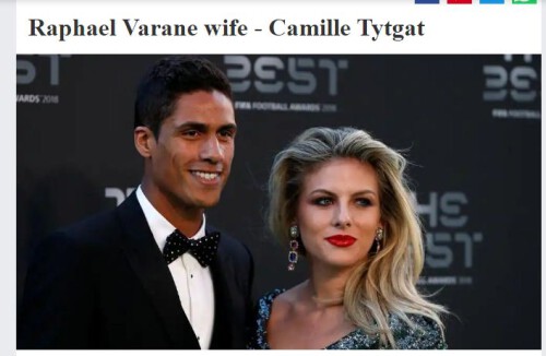 "Here you will find everything you need to know about Raphael Varane wife.



https://ohmyfootball.com/news/573/varane-wife-camille-tytgat