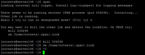 kill cpan process