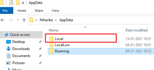 Remove textures click on local folder
