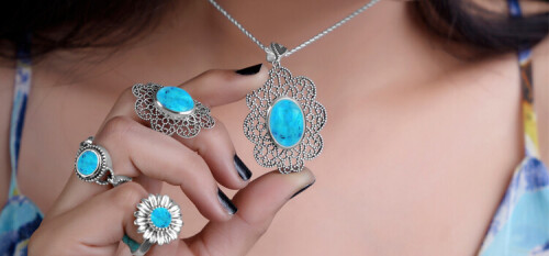 Turquoise is worn as a symbol of protection. It is believed to eliminate all negative energies and the evil eye. Turquoise Jewelry looks stunning when it is carefully studded in 925 pure sterling silver. It provides you with that boho look and can spice up your simple-looking attire. Turquoise Metaphysical Properties are known to eradicate the wearer’s mood swings and fill one’s heart with love and joy. To explore a wide range of Turquoise Jewelry, visit Rananjay Exports, a trusted Wholesale Gemstone Jewelry Manufacturer and supplier. They offer thousand plus designs to cater all your fashion needs. 

Visit @ https://www.rananjayexports.com/gemstones/turquoise

Rananjay Exports Members’ benefits:

    • Quantity discounts
    • Free shipping over $499 purchase
    • Express delivery of 5-7 business days
    • Exclusive Reward Points
    • Instant account approval
    • 24*7 customer support