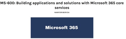 MS-600: Building applications and solutions with Microsoft 365 core services. Course: MS-600T00. Curso oficial de Microsoft y certificación MS-600. Con este curso, aprenderá a desarrollar las siguientes tareas técnicas: implementar la identidad de Microsoft, crear aplicaciones con Microsoft Graph, ampliar y personalizar Sharepoint; además de a extender Teams y a extender Office. A su vez, le prepara para el Examen MS-600.

https://nanfor.com/products/ms-600-building-applications-and-solutions-with-microsoft-365-core-services-course-ms-600t00