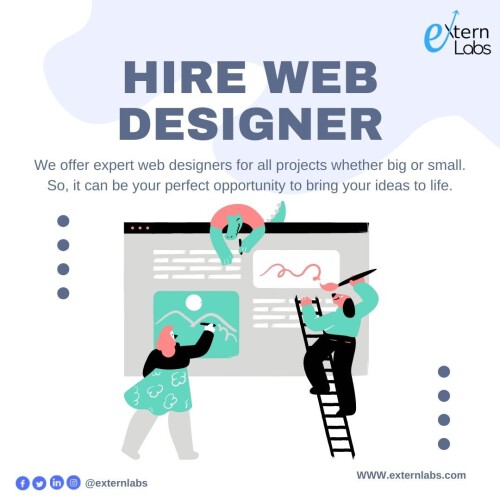 Are you looking to  hire website designer? Extern Labs have the best web designer that help you to create your websites, web pages that help to attract your websites.
https://externlabs.com/hire-designer.php