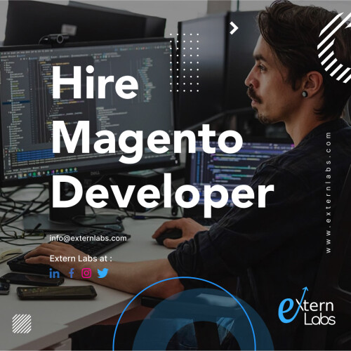 Magento is the leading open-source eCommerce platform, designed to enhance the eCommerce platform and streamline the user experience. Hire skilled Magento developers from Extern Labs who will take your eCommerce site to a new level you have ever dreamt of!
Hire Magento Developers from Extern Labs to get a secure and scalable eCommerce solution.
https://externlabs.com/hire-magento-developer.php