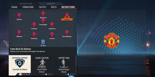 fifa 23 manchester united best formation starting 11 instructions