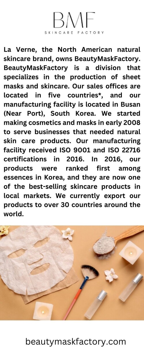 Browsing for a natural private-label face sheet mask? Beautymaskfactory.com is a genuine face sheet mask retailer offering affordable facial and body skincare products. Visit our website for more details.

https://beautymaskfactory.com/pages/private-label-mask