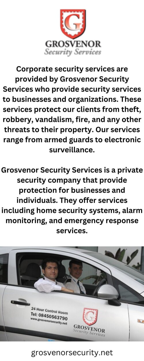 Looking for VIP protection services? Grosvenorsecurity.net is a full-service patrolled protection company. Our security officers are fully licensed and qualified. We provide guards for any event or occasion, including concerts, sporting events, political rallies, etc. Check our site for more details.

https://www.grosvenorsecurity.net/security-services/vip-protection