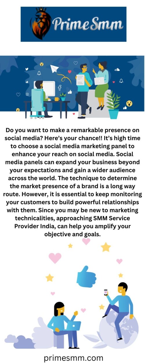 Looking for an experienced SMM service provider in India? Alex Cooper is here to help you. We offer a wide range of services to help you reach your target audience and achieve your desired results. Do visit our site for more data.

https://primesmm.com/