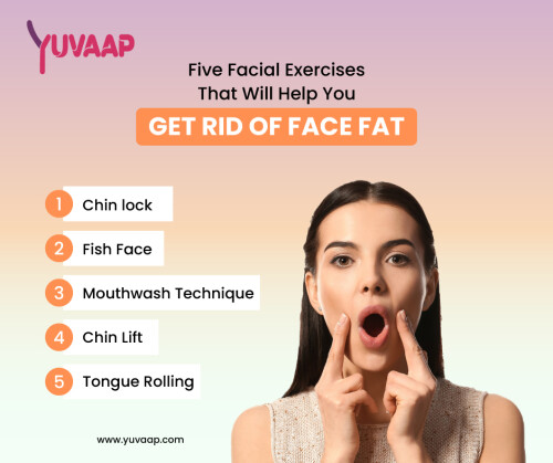 In essence, you'll learn How To Reduce Facial Fat Exercise. Focus on strengthening the muscles of your face, neck, and jaw to tighten and tone your facial muscles, creating a slimmer appearance. It is imperative to include resistance exercises such as facial yoga in your facial routine along with cardio and exercise to achieve a better result.
https://www.yuvaap.com/blogs/five-facial-exercises-to-reduce-face-fat/