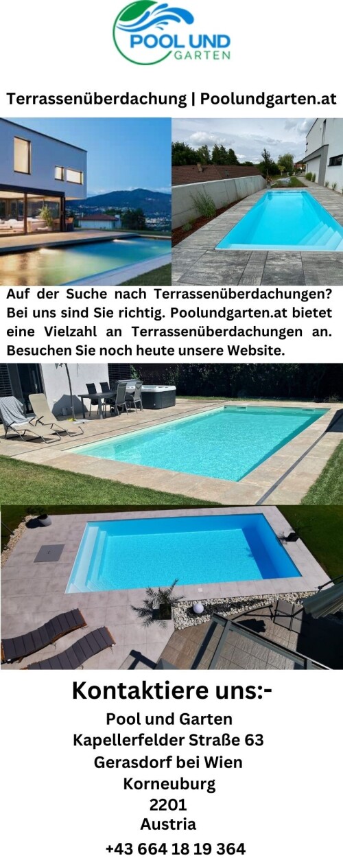 Auf der Suche nach Terrassenüberdachungen? Bei uns sind Sie richtig. Poolundgarten.at bietet eine Vielzahl an Terrassenüberdachungen an. Besuchen Sie noch heute unsere Website.

https://poolundgarten.at/terrassenuberdachungen/