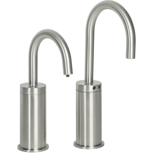 This Sleek Design faucet is an exquisite work of art which combines Great Style with Hands free Functionality. It is ideal for bathroom applications where Touchless, Hands free faucets are an intricate component of the room’s overall design element. This unique faucet is available in 22 finish options, AC power option, several water output options, and remote control option for various adjustments.
$1,396.93 USD

https://electronicfaucet.com/products/mp1105-matching-electronic-faucet-and-electronic-soap-dispenser