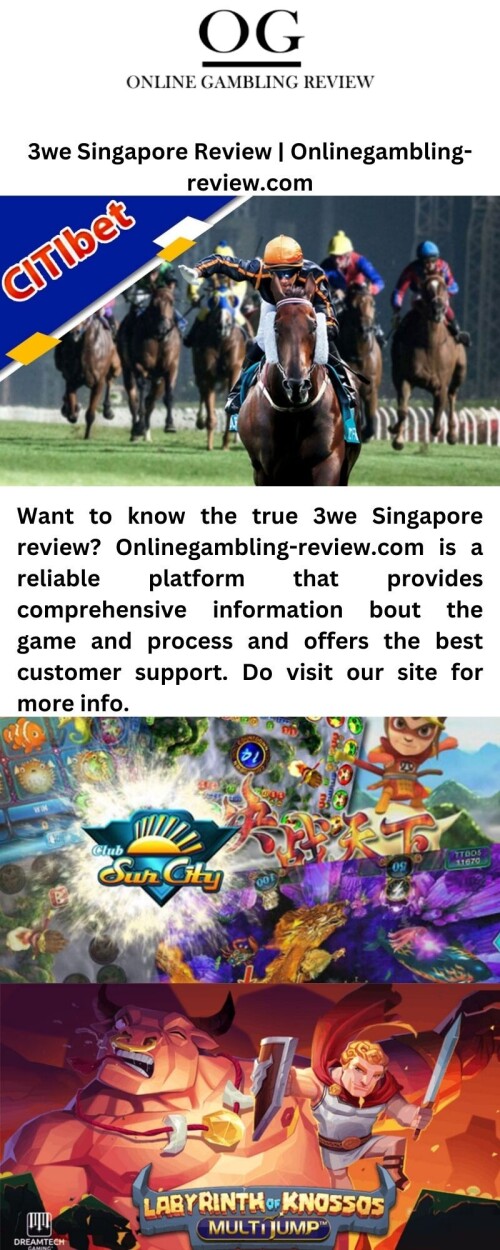 Want to know the true 3we Singapore review? Onlinegambling-review.com is a reliable platform that provides comprehensive information bout the game and process and offers the best customer support. Do visit our site for more info.

https://onlinegambling-review.com/3we/