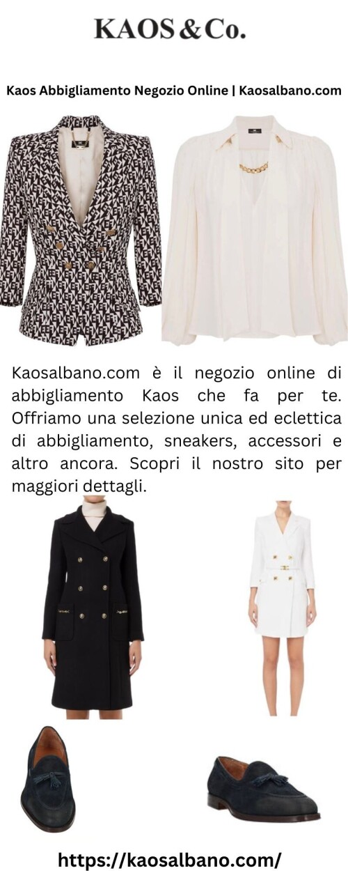 Kaosalbano.com è il negozio online di abbigliamento Kaos che fa per te. Offriamo una selezione unica ed eclettica di abbigliamento, sneakers, accessori e altro ancora. Scopri il nostro sito per maggiori dettagli.

https://kaosalbano.com/