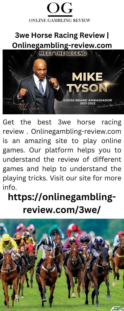 Get the best 3we horse racing review . Onlinegambling-review.com is an amazing site to play online games. Our platform helps you to understand the review of different games and help to understand the playing tricks. Visit our site for more info.

https://onlinegambling-review.com/3we/