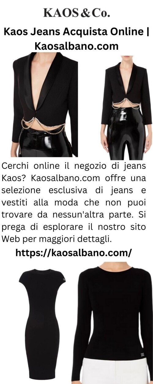 Cerchi online il negozio di jeans Kaos? Kaosalbano.com offre una selezione esclusiva di jeans e vestiti alla moda che non puoi trovare da nessun'altra parte. Si prega di esplorare il nostro sito Web per maggiori dettagli.

https://kaosalbano.com/