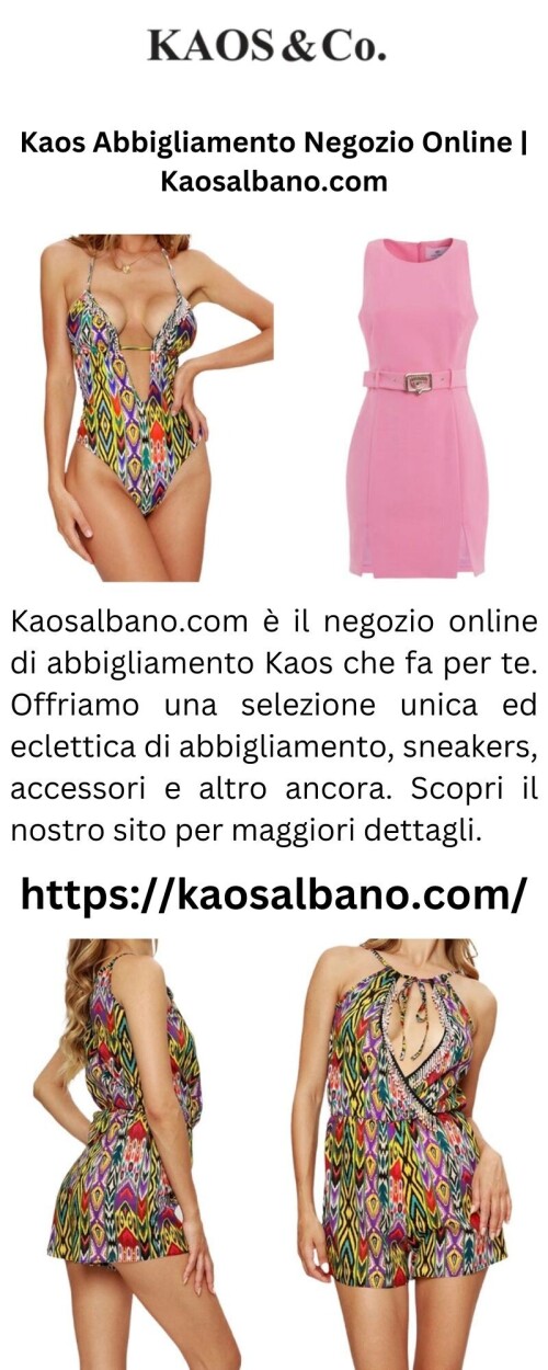 Kaosalbano.com è il negozio online di abbigliamento Kaos che fa per te. Offriamo una selezione unica ed eclettica di abbigliamento, sneakers, accessori e altro ancora. Scopri il nostro sito per maggiori dettagli.

https://kaosalbano.com/