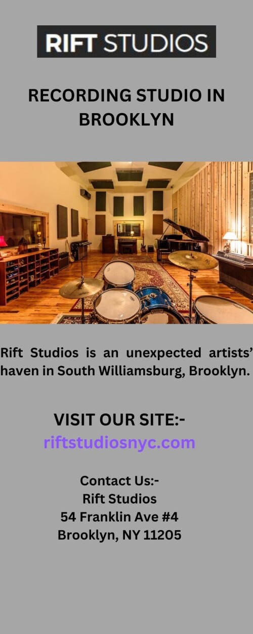 Looking for a top recording studio in NYC? Riftstudiosnyc.com offers world-class recording services for all your music needs. From tracking to mixing to mastering, our team of experienced engineers will help you bring your vision to life. Check out our site for more details.https://www.riftstudiosnyc.com/