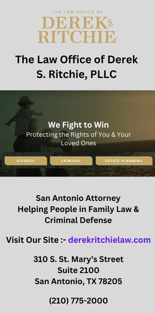 Derek Ritchie Law provides legal services and solutions for individuals and businesses. We specialize in a variety of areas, including corporate law, family law, employment law, and more. Visit Derekritchielaw.com for more info.

https://derekritchielaw.com/