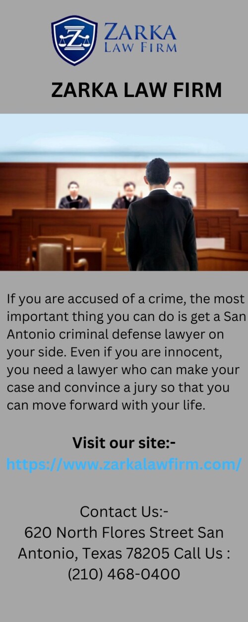 Need a criminal defense lawyer? Zarkalawfirm.com has experienced criminal defense lawyers who can help you with your case. We offer a free consultation to discuss your case. For further info, visit our site.https://www.zarkalawfirm.com/criminal-defense/