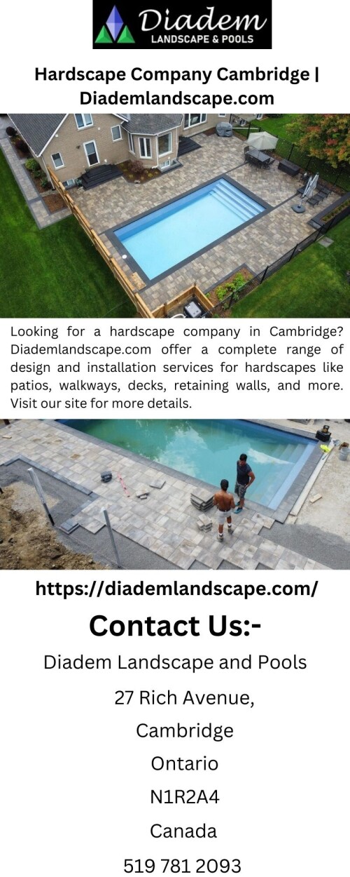Looking for a hardscape company in Cambridge? Diademlandscape.com offer a complete range of design and installation services for hardscapes like patios, walkways, decks, retaining walls, and more. Visit our site for more details.

https://diademlandscape.com/