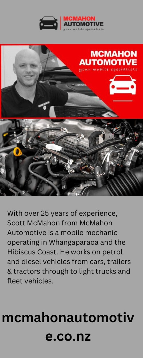 Looking for a car mechanic near you? Mcmahonautomotive.co.nz is a family-owned and operated business in Whangaparaoa. We are not your average mechanic. We are a family of automotive enthusiasts who has been providing professional mechanical services. For more deeply study us, visit our website.https://www.mcmahonautomotive.co.nz/