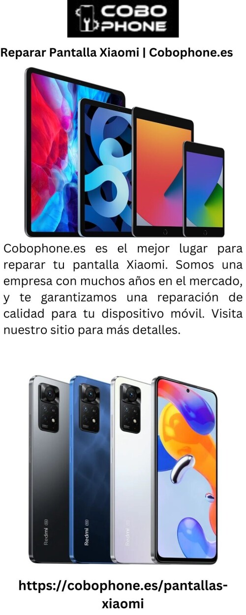 Cobophone.es es el mejor lugar para reparar tu pantalla Xiaomi. Somos una empresa con muchos años en el mercado, y te garantizamos una reparación de calidad para tu dispositivo móvil. Visita nuestro sitio para más detalles.

https://cobophone.es/pantallas-xiaomi