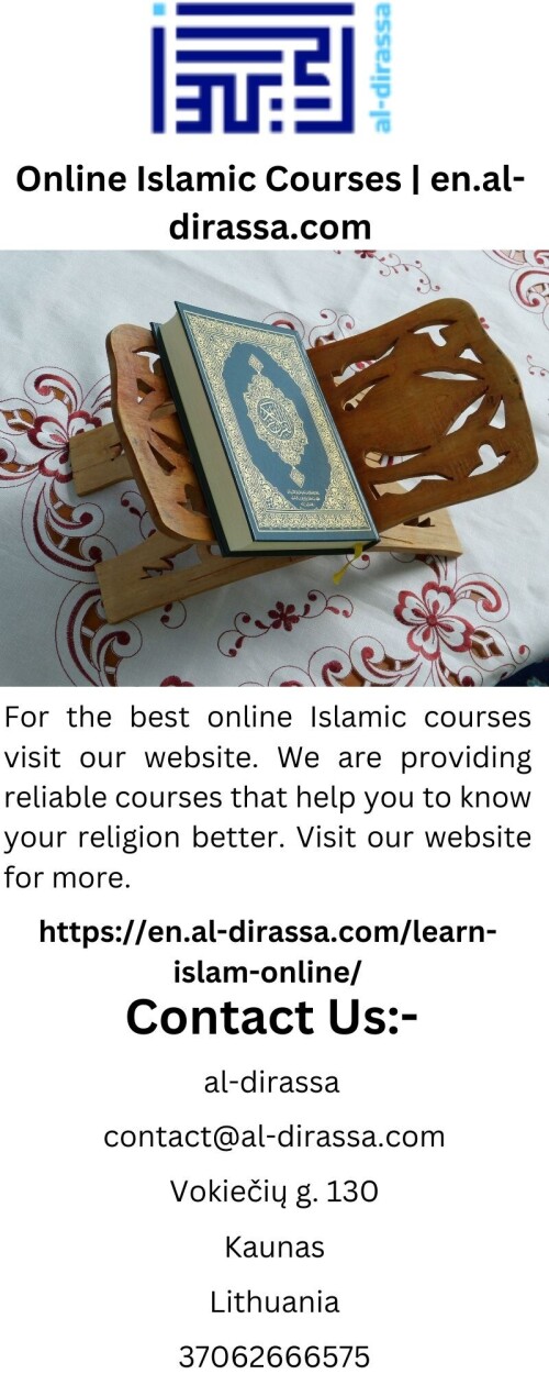 For the best online Islamic courses visit our website. We are providing reliable courses that help you to know your religion better. Visit our website for more.

https://en.al-dirassa.com/learn-islam-online/