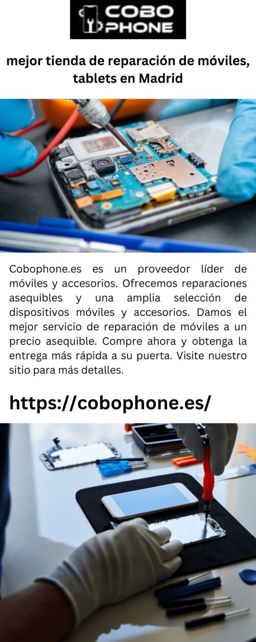 Cobophone.es es un proveedor líder de móviles y accesorios. Ofrecemos reparaciones asequibles y una amplia selección de dispositivos móviles y accesorios. Damos el mejor servicio de reparación de móviles a un precio asequible. Compre ahora y obtenga la entrega más rápida a su puerta. Visite nuestro sitio para más detalles.

https://cobophone.es/