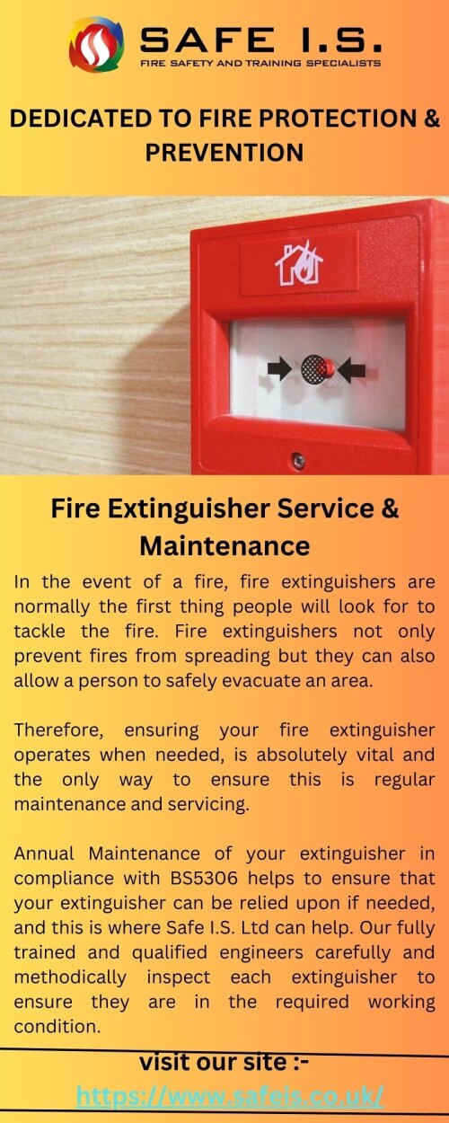Safeis.co.uk provides expert fire alarm servicing to ensure the safety and security of your premises. Our experienced team of professionals are dedicated to providing the highest quality of service, so you can have peace of mind that your fire alarms are in safe hands.


https://www.safeis.co.uk/fire-alarms/fire-alarm-maintenance