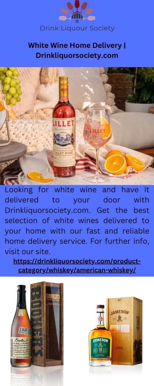 Looking for white wine and have it delivered to your door with Drinkliquorsociety.com. Get the best selection of white wines delivered to your home with our fast and reliable home delivery service. For further info, visit our site.

https://drinkliquorsociety.com/product-category/wine/white-wine/