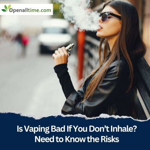 Do you still get nicotine if you don't inhale vape?" This question revolves around the nicotine absorption potential of alternative vaping practices. While not directly inhaling may reduce nicotine intake, it doesn't eliminate it entirely. Nicotine can still be absorbed through the oral mucosa and skin contact with vape products. It's important to recognize that nicotine addiction remains a concern, even without inhalation. Understanding these dynamics is crucial for informed decision-making regarding vaping practices.
Read More:https://www.openalltime.com/blog/is-vaping-bad-if-you-dont-inhale/