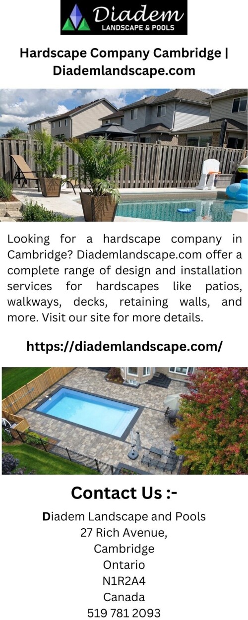 Looking for a hardscape company in Cambridge? Diademlandscape.com offer a complete range of design and installation services for hardscapes like patios, walkways, decks, retaining walls, and more. Visit our site for more details.

https://diademlandscape.com/