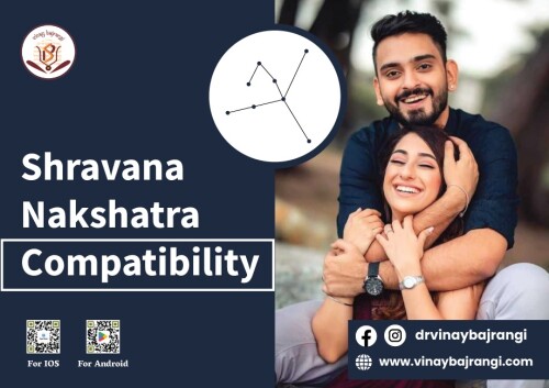 Shravana Nakshatra is associated with the star "Vega" and falls under the zodiac sign of Capricorn. Shravana Nakshatra Compatibility is believed to be compatible with Rohini, Mrigashira, Pushya, Uttara Phalguni, Hasta, Anuradha, Shravana, Uttarashada, and Revati Nakshatras. However, compatibility in relationships is influenced by various factors and individual charts should be considered for accurate analysis. If you are looking Business Name Suggestions contact us. For more info visit: https://www.vinaybajrangi.com/nakshatras/shravana-nakshatra.php || https://www.vinaybajrangi.com/business-astrology/business-name-suggestions.php